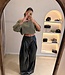 The Noa Faux Leather Pants Black
