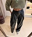 The Noa Faux Leather Pants Black