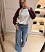 The Elin Baseball Trui Burgundy