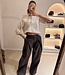 The Noa Faux Leather Pants Burgundy