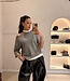 The Mae Knit Brown Creme  Stripe