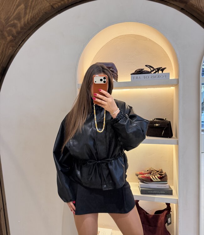 The Nova Leather Jacket Black