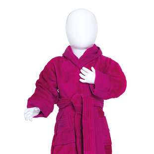 Baby Badstof Badjas Capuchon Magenta