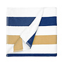 Strandlaken Zomers Gestreept Marineblauw/Gold - 90 x 190 cm