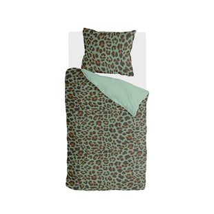 BYRKLUND Dekbedovertrek Lazy Leopard Groen