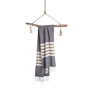 WALRA Fouta Sunshade Happiness Off Black - 100x180 cm