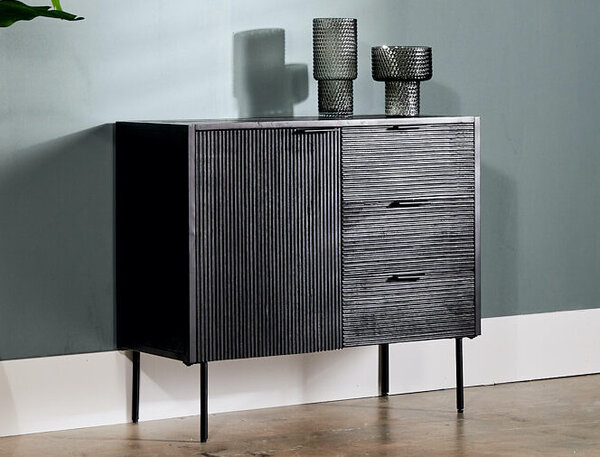 MIRA Pristina Dressoir Zwart 90cm MIRA Pristina Dressoir Zwart 90cm