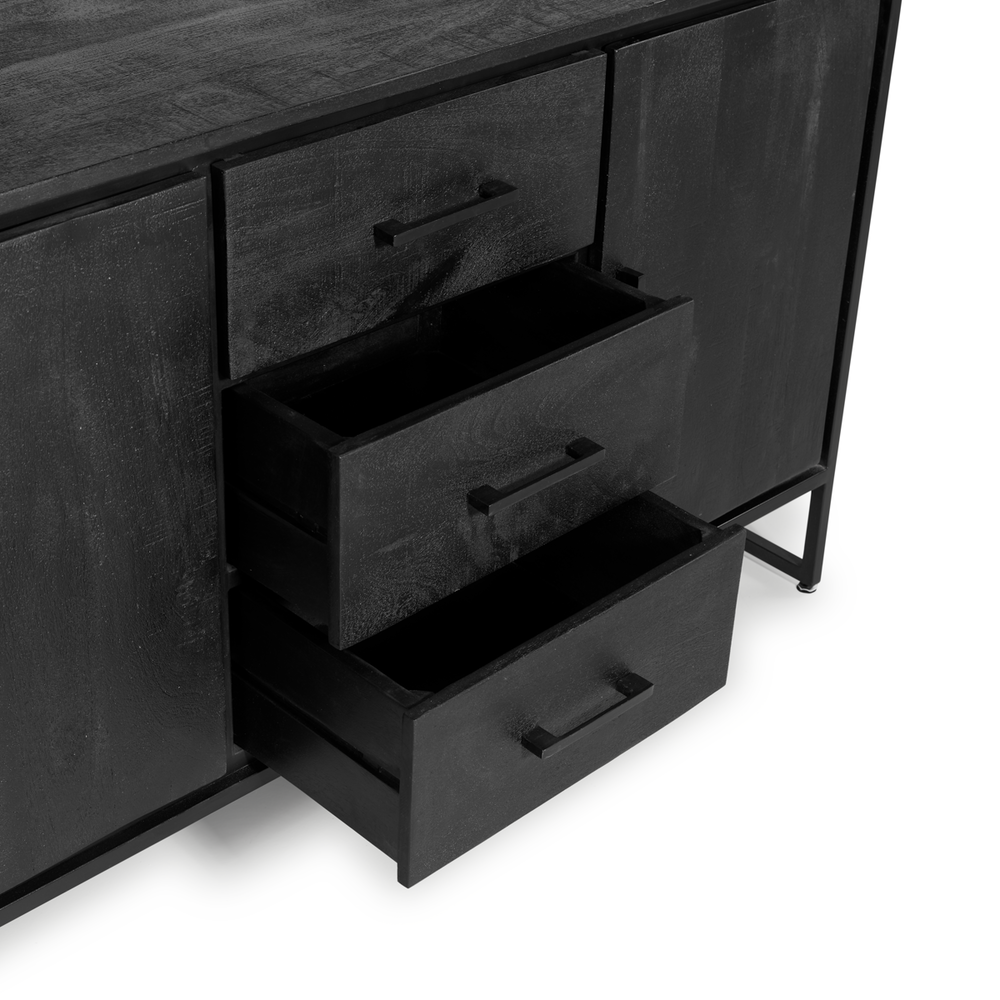 MIRA Liam Dressoir Zwart 180cm MIRA Liam Dressoir Zwart 180cm