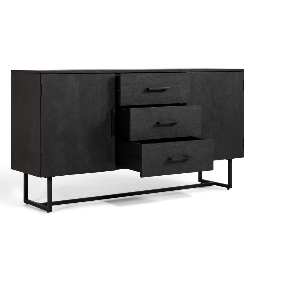 MIRA Liam Dressoir Zwart 180cm MIRA Liam Dressoir Zwart 180cm