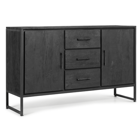 MIRA Liam Dressoir Zwart 130cm MIRA Liam Dressoir Zwart 130cm