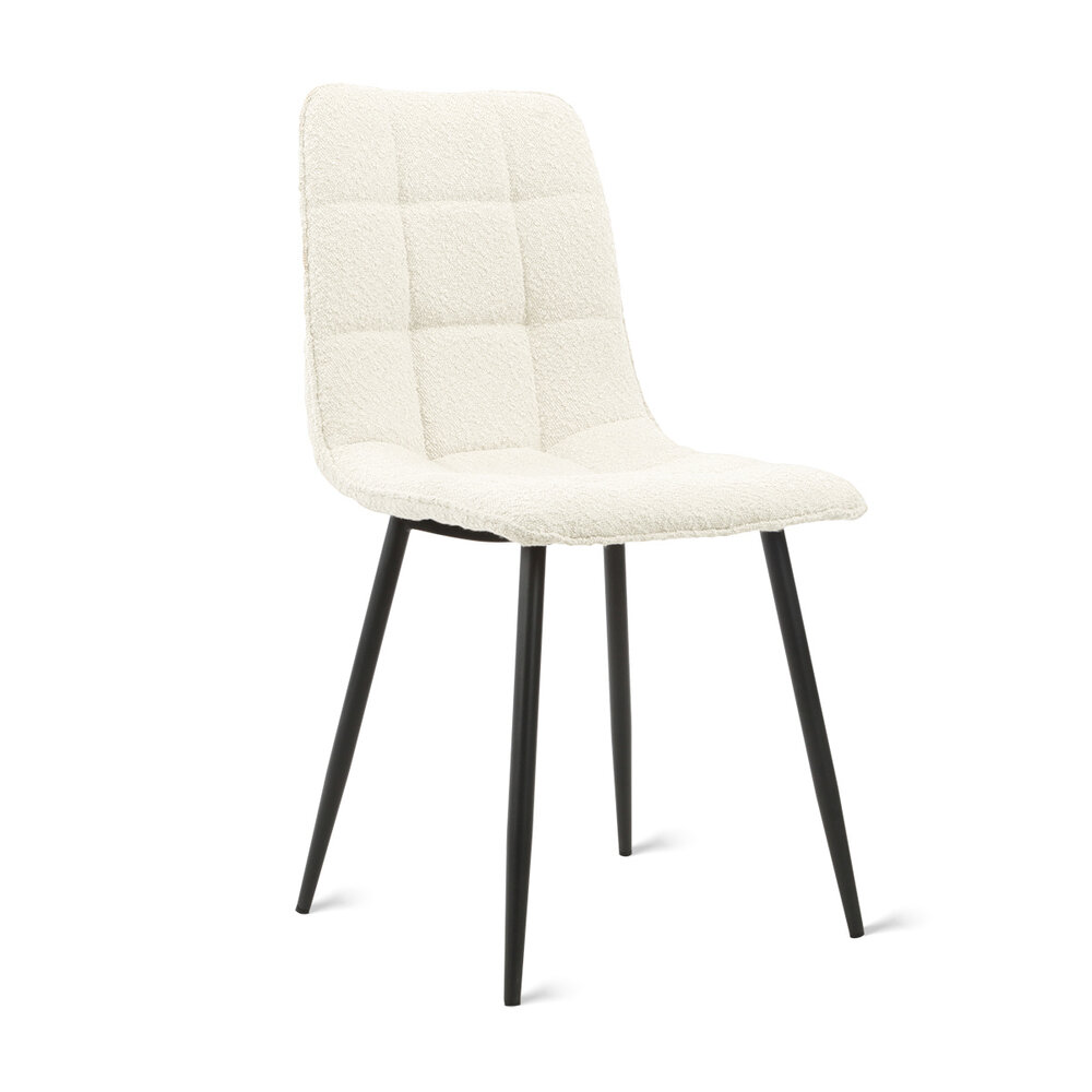 MIRA Eetkamerstoel Yerevan - Bouclé Ivoor