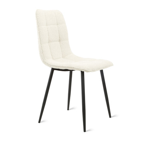 MIRA Eetkamerstoel Yerevan - Bouclé Ivoor