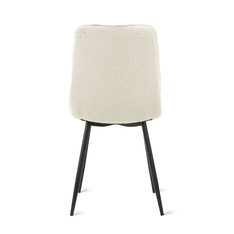 MIRA Eetkamerstoel Yerevan - Bouclé Ivoor