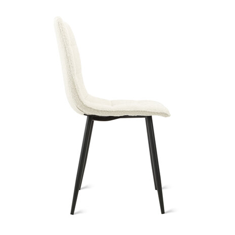 MIRA Eetkamerstoel Yerevan - Bouclé Ivoor