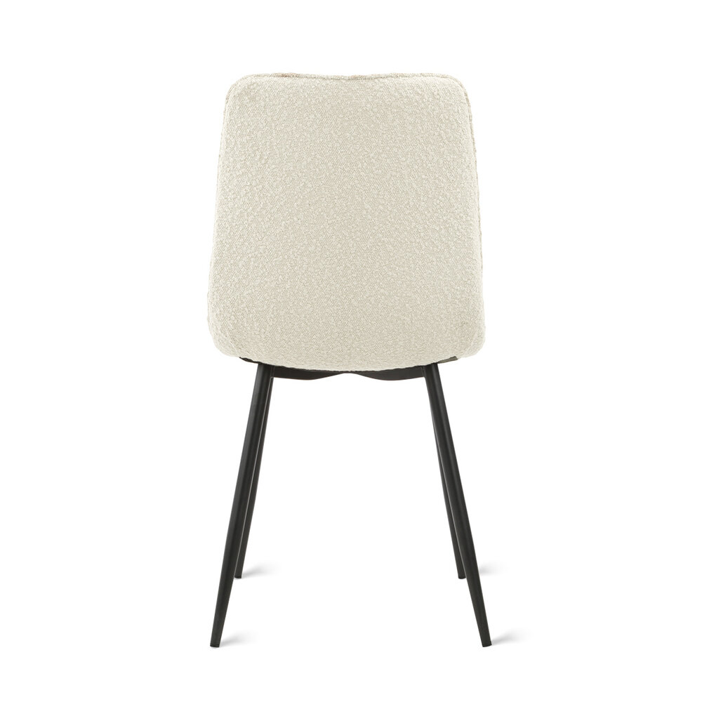 MIRA Eetkamerstoel Yerevan - Bouclé Ivoor