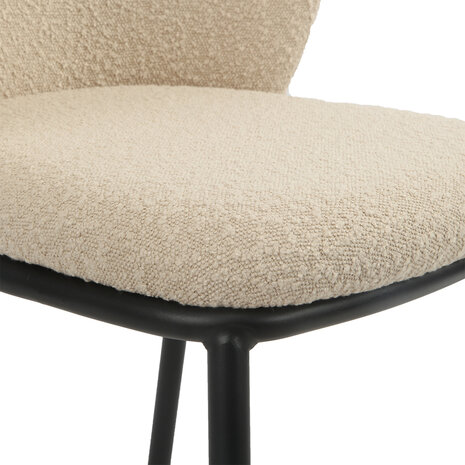 MIRA Eetkamerstoel Loa - Bouclé Taupe