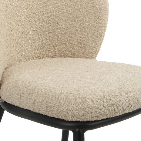 MIRA Eetkamerstoel Loa - Bouclé Taupe