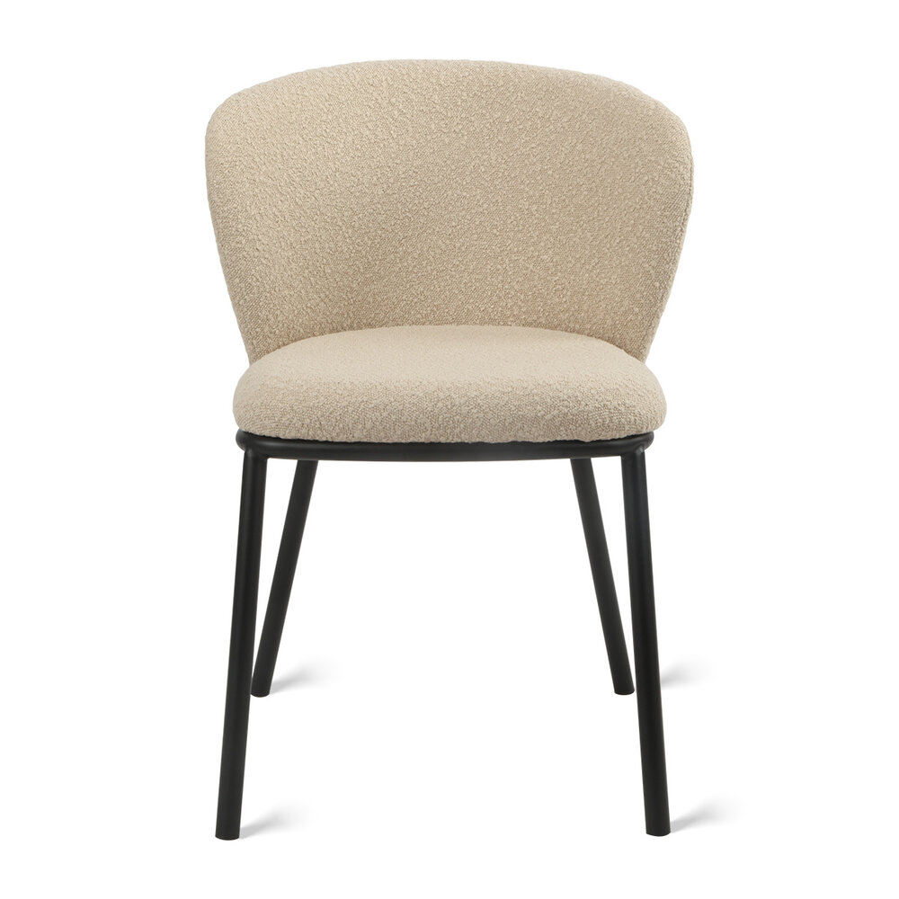 MIRA Eetkamerstoel Loa - Bouclé Taupe MIRA Eetkamerstoel Loa - Bouclé Taupe