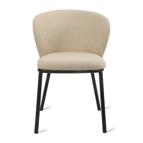 MIRA Eetkamerstoel Loa - Bouclé Taupe