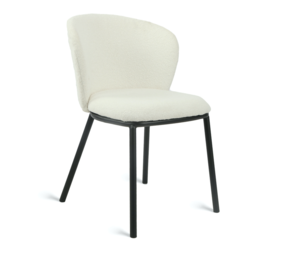 MIRA Eetkamerstoel Loa - Bouclé Ivoor