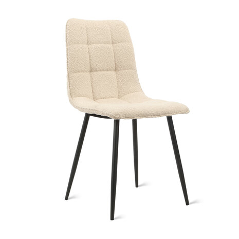 MIRA Eetkamerstoel Yerevan - Bouclé Taupe MIRA Eetkamerstoel Yerevan - Bouclé Taupe