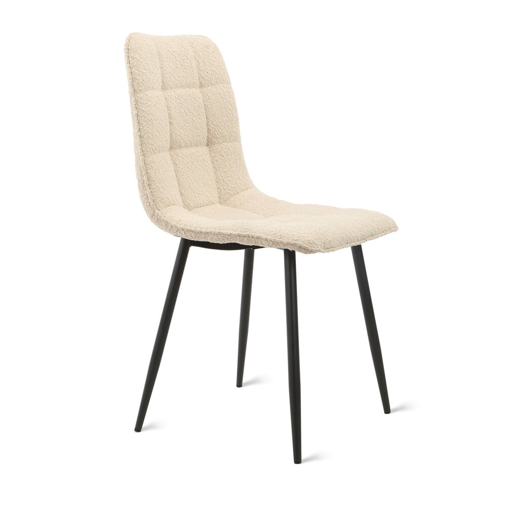 MIRA Eetkamerstoel Yerevan - Bouclé Taupe MIRA Eetkamerstoel Yerevan - Bouclé Taupe