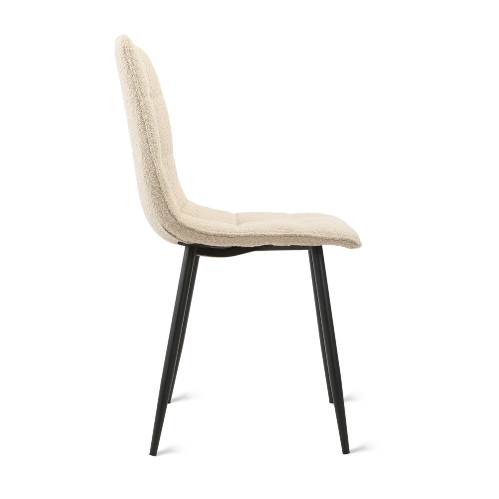 MIRA Eetkamerstoel Yerevan - Bouclé Taupe MIRA Eetkamerstoel Yerevan - Bouclé Taupe