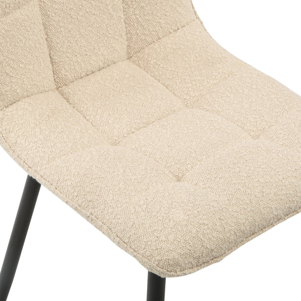 MIRA Eetkamerstoel Yerevan - Bouclé Taupe MIRA Eetkamerstoel Yerevan - Bouclé Taupe