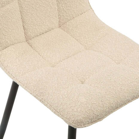 MIRA Eetkamerstoel Yerevan - Bouclé Taupe MIRA Eetkamerstoel Yerevan - Bouclé Taupe