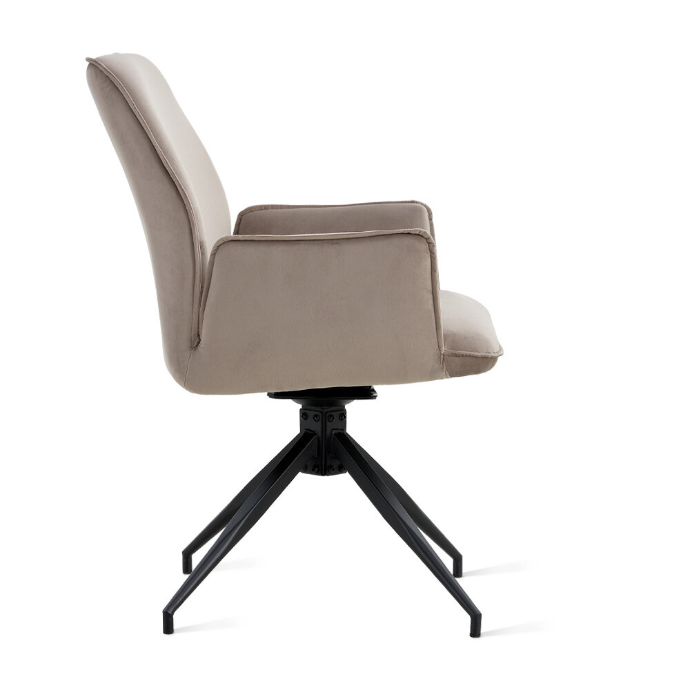 MIRA Eetkamerstoel Jill Velvet Taupe