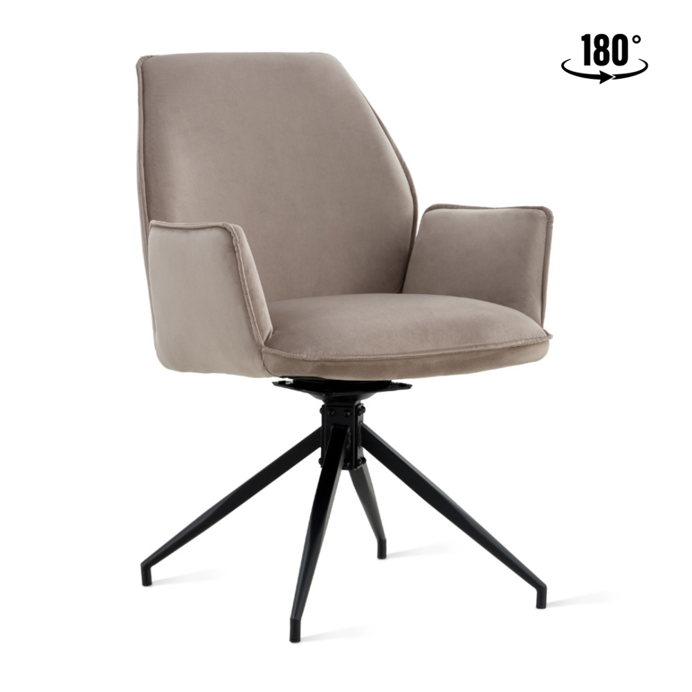 MIRA Eetkamerstoel Jill Velvet Taupe