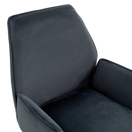 MIRA Eetkamerstoel Jill Velvet Charcoal MIRA Eetkamerstoel Jill Velvet Charcoal