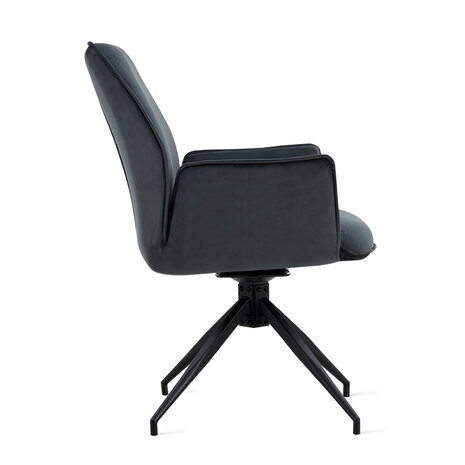MIRA Eetkamerstoel Jill Velvet Charcoal MIRA Eetkamerstoel Jill Velvet Charcoal