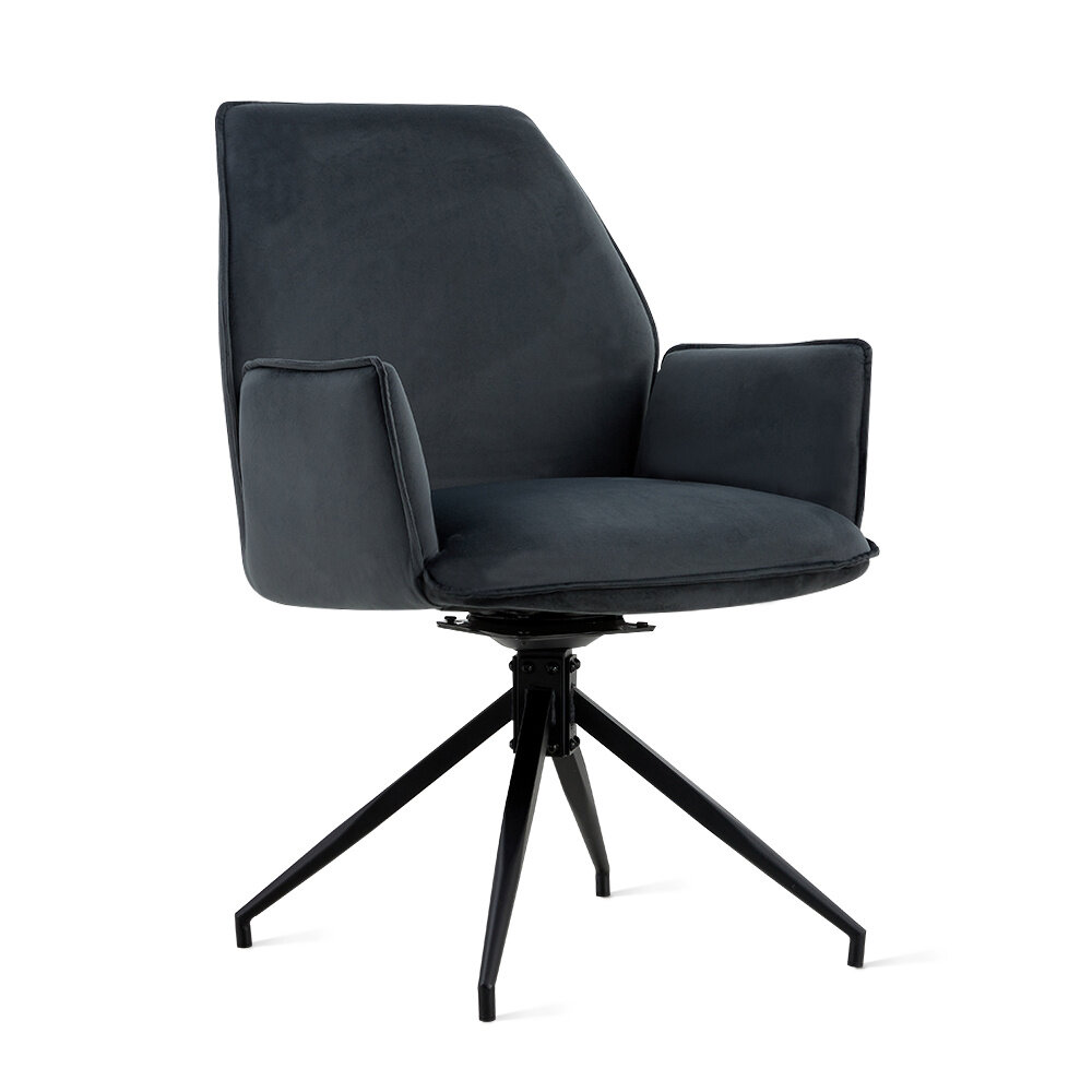MIRA Eetkamerstoel Jill Velvet Charcoal MIRA Eetkamerstoel Jill Velvet Charcoal