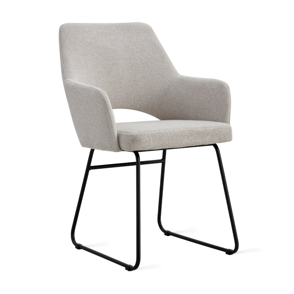 MIRA Eetkamerstoel Lisa Linnen Antraciet MIRA Eetkamerstoel Lisa Linnen Antraciet