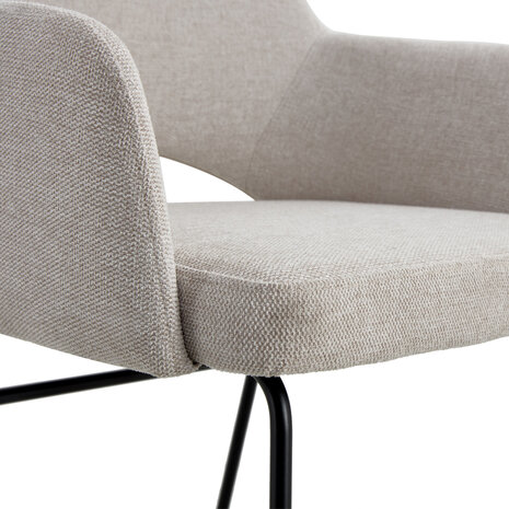 MIRA Eetkamerstoel Lisa Linnen Antraciet MIRA Eetkamerstoel Lisa Linnen Antraciet