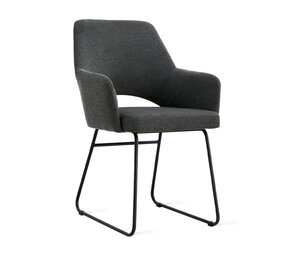 MIRA Eetkamerstoel Lisa Linnen Antraciet