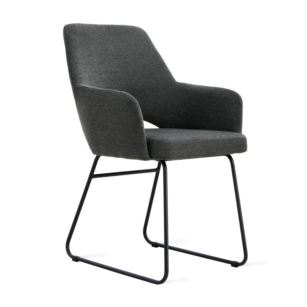 MIRA Eetkamerstoel Lisa Linnen Antraciet