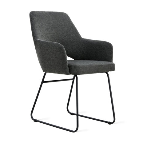 MIRA Eetkamerstoel Lisa Linnen Antraciet