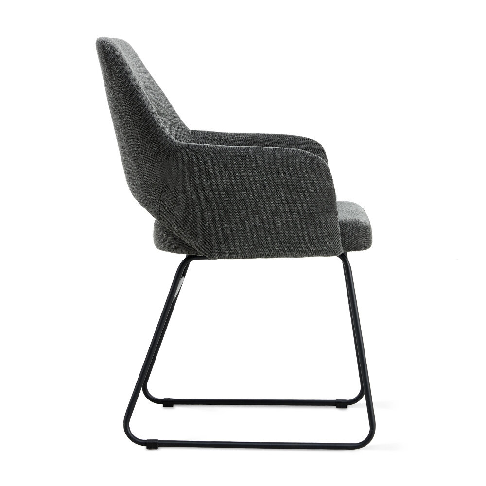 MIRA Eetkamerstoel Lisa Linnen Antraciet