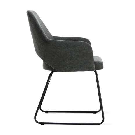 MIRA Eetkamerstoel Lisa Linnen Antraciet