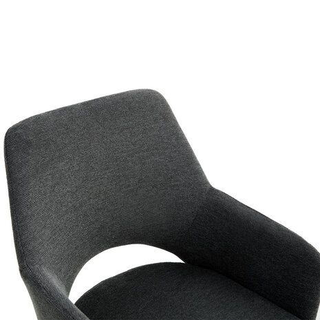 MIRA Eetkamerstoel Lisa Linnen Antraciet