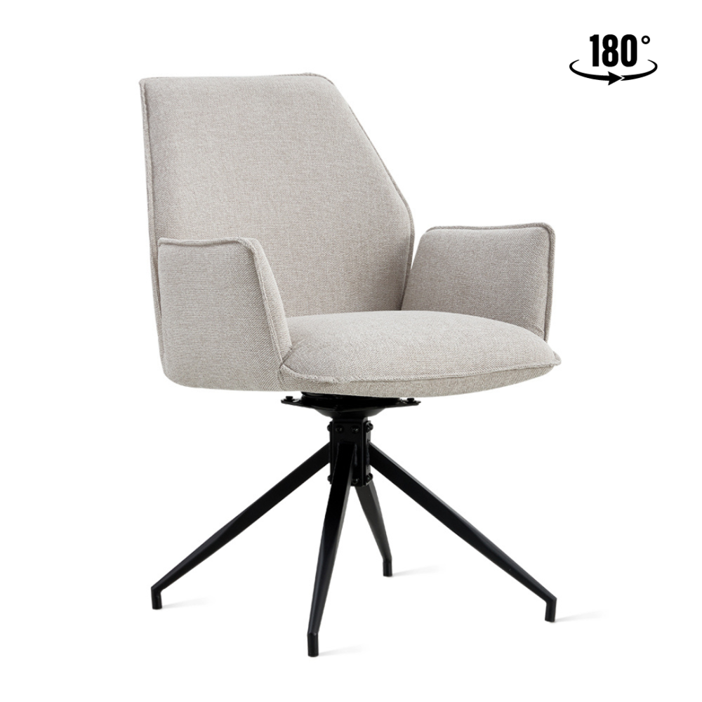 MIRA Eetkamerstoel Jill Linnen Beige MIRA Eetkamerstoel Jill Linnen Beige