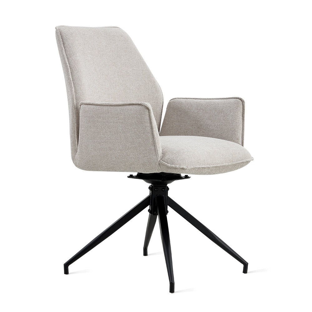 MIRA Eetkamerstoel Jill Linnen Beige MIRA Eetkamerstoel Jill Linnen Beige