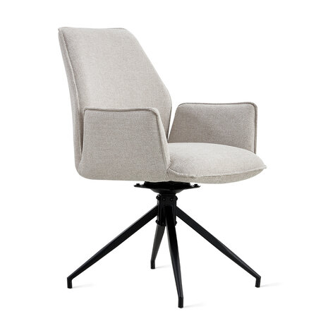 MIRA Eetkamerstoel Jill Linnen Beige MIRA Eetkamerstoel Jill Linnen Beige