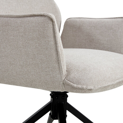 MIRA Eetkamerstoel Jill Linnen Beige MIRA Eetkamerstoel Jill Linnen Beige