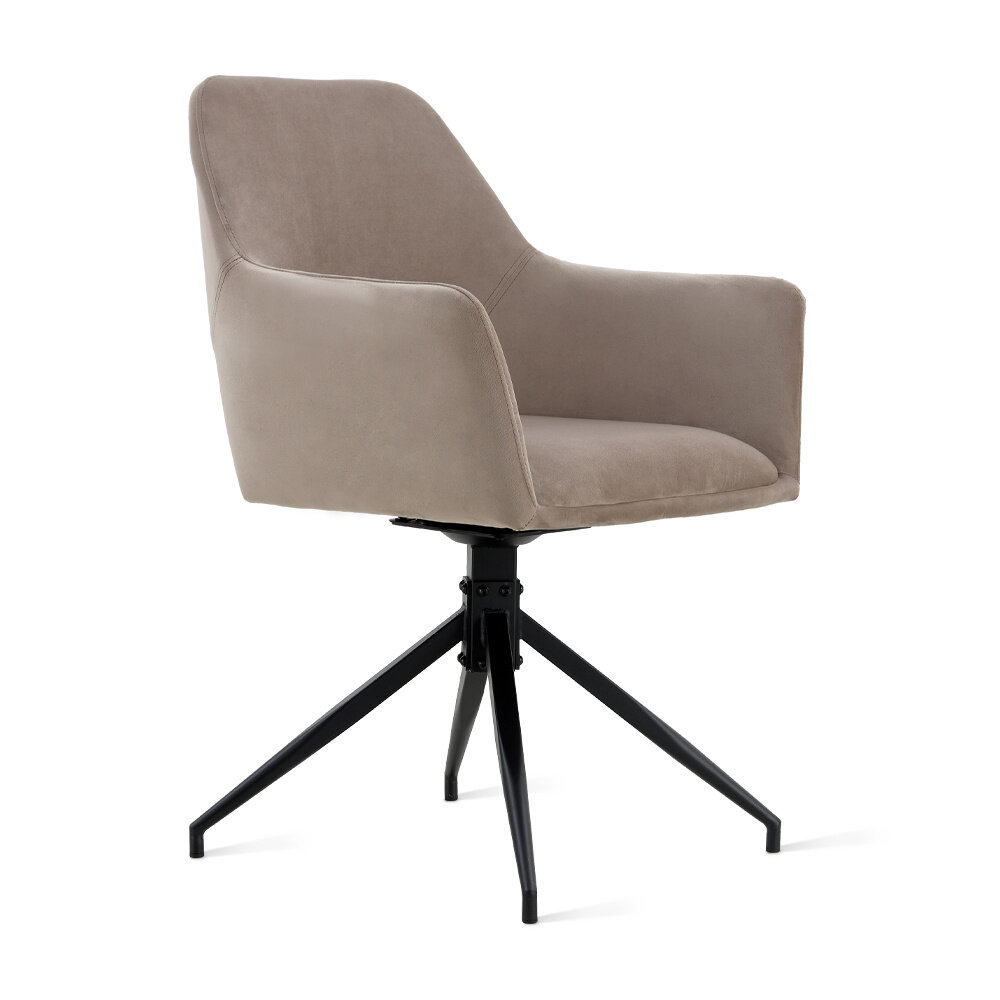 MIRA Eetkamerstoel Tess Velvet Taupe MIRA Eetkamerstoel Tess Velvet Taupe