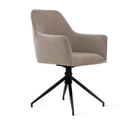 MIRA Eetkamerstoel Tess Velvet Taupe MIRA Eetkamerstoel Tess Velvet Taupe