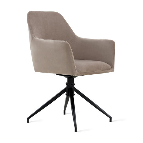 MIRA Eetkamerstoel Tess Velvet Taupe MIRA Eetkamerstoel Tess Velvet Taupe
