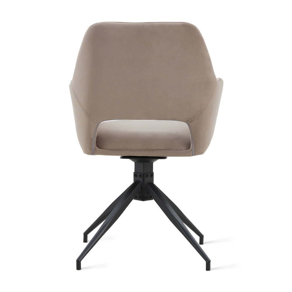 MIRA Eetkamerstoel Tess Velvet Taupe MIRA Eetkamerstoel Tess Velvet Taupe